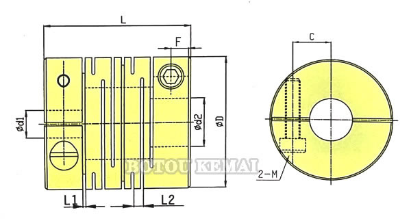 Flexible Beam Coupling Dimensions