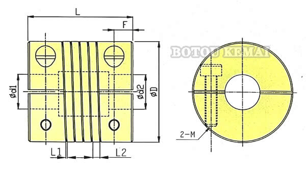 Single Beam Coupling Dimensions