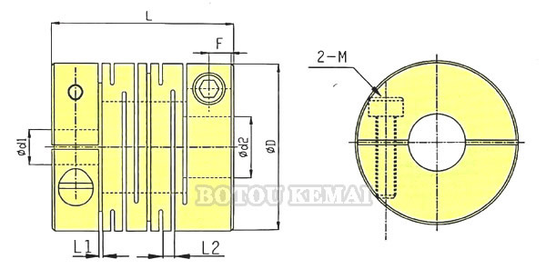 Stainless Steel Beam Coupling Drawing