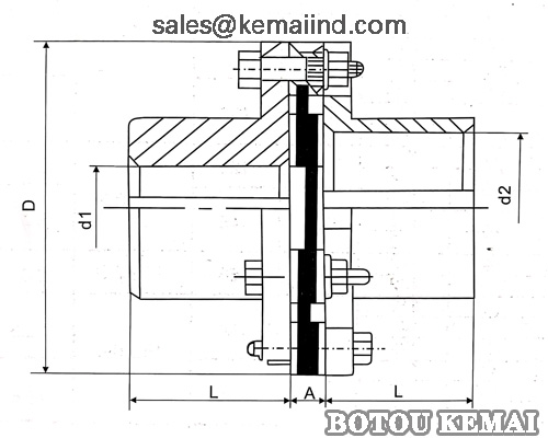 Single Disk Coupling Dimensions