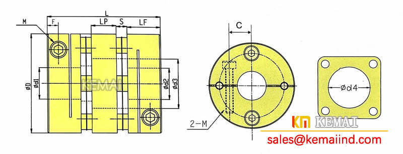 Double Disc Coupling Size