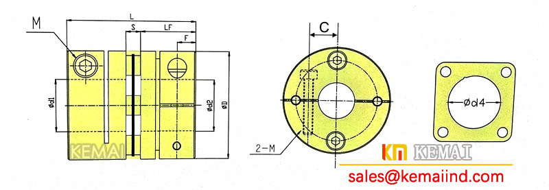 Stainless steel single disc coupling size