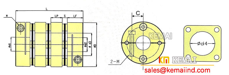 Three Disc Coupling Size