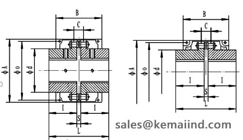 Roller Chain Coupling Drawing