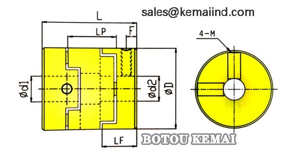 OLDHAM COUPLING Aluminum Set Screw Dimensions